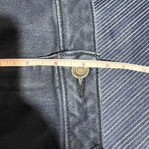 Eddie Bauer Curvy Crop Jeans Womens 12 Dark Wash Stretch Midrise Comfort Denim - Picture 12 of 13